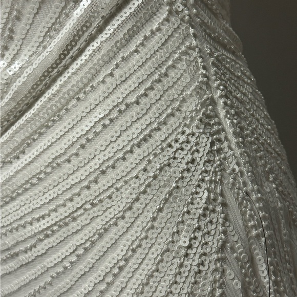 NWT Lulus White Sequin Fringe Mini Dress! - Picture 8 of 14